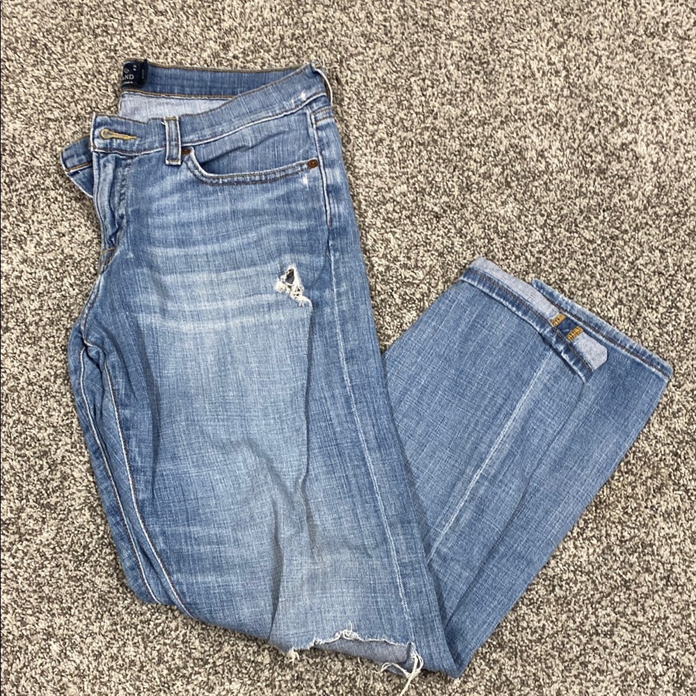 Blue Distressed Women's Lucky Brand Mom Jeans